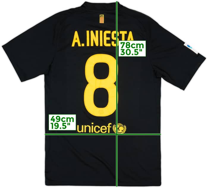 2011-12 Barcelona Away Shirt A.Iniesta #8 - 6/10 - (S)