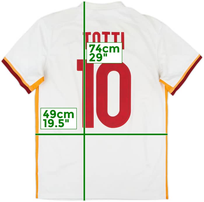 2015-16 Roma Away Shirt Totti #10 - 7/10 - (M)