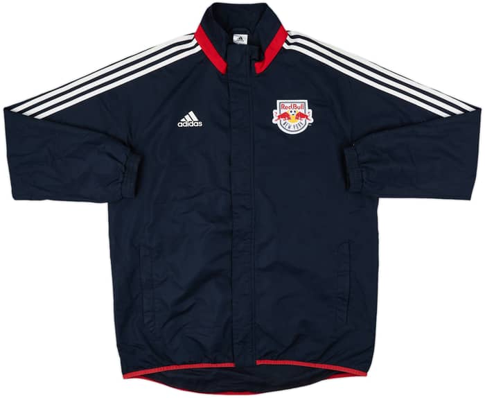 2012-13 New York Red Bulls adidas Hooded Rain Jacket - 8/10 - (L/XL)