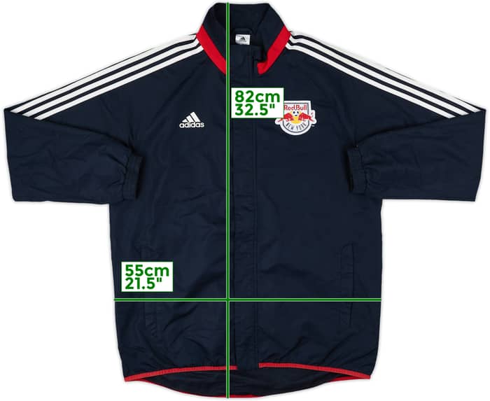 2012-13 New York Red Bulls adidas Hooded Rain Jacket - 8/10 - (L/XL)