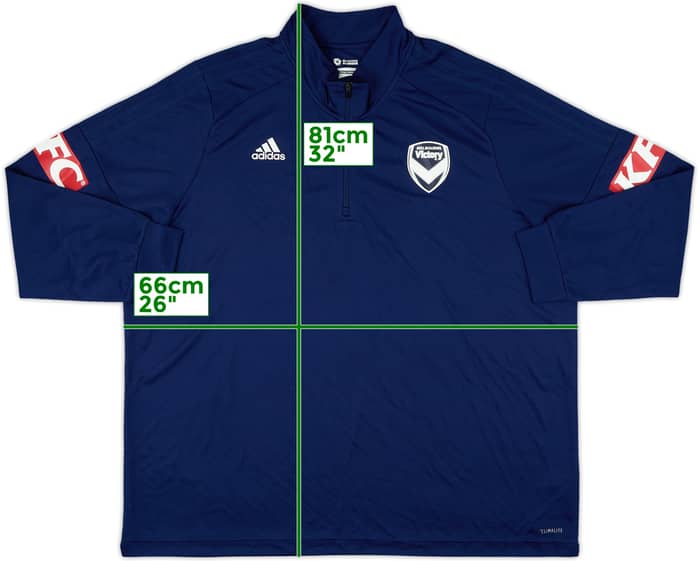 2018-19 Melbourne Victory adidas 1/4 Zip Training Top - 8/10 - (3XL)