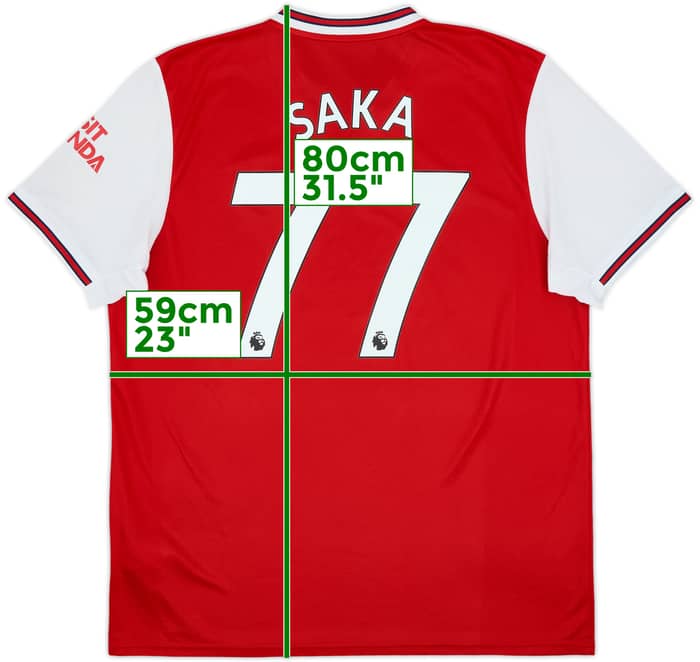 2019-20 Arsenal Home Shirt Saka #77 - 6/10 - (XL)