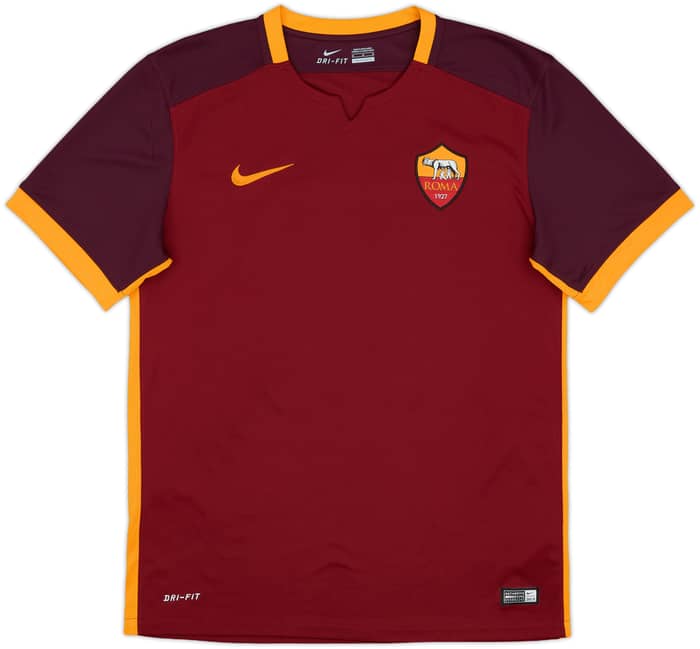 2015-16 Roma Home Shirt Totti #10 - 9/10 - (M)