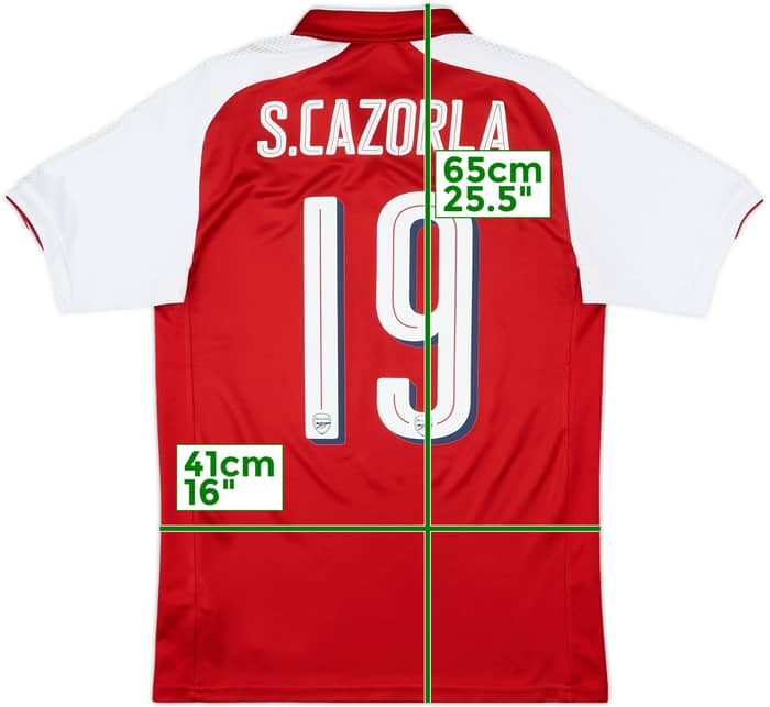 2017-18 Arsenal Home Shirt S.Cazorla #19 - 8/10 - (M)