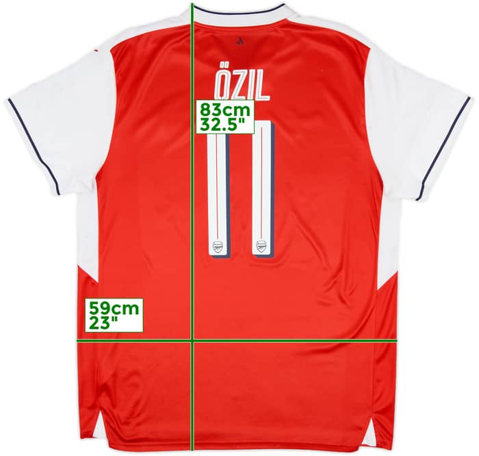 2016-17 Arsenal Home Shirt Ozil #11 - 7/10 - (XXL)