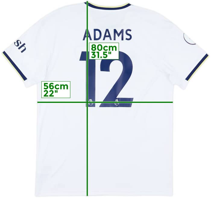 2022-23 Leeds United Home Shirt Adams #12 - 10/10 - (L)