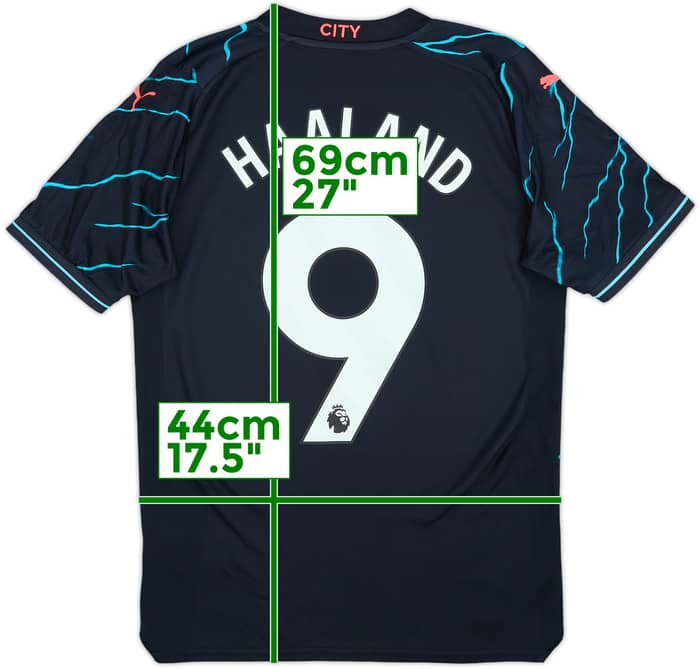 2023-24 Manchester City Third Shirt Haaland #9 - 9/10 - (S)