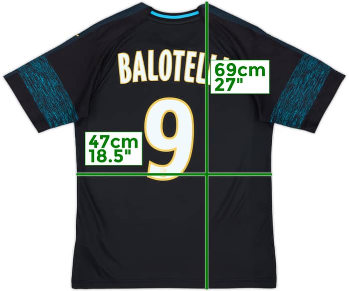 2018-19 Olympique Marseille Away Shirt Balotelli #9 - 8/10 - (S)