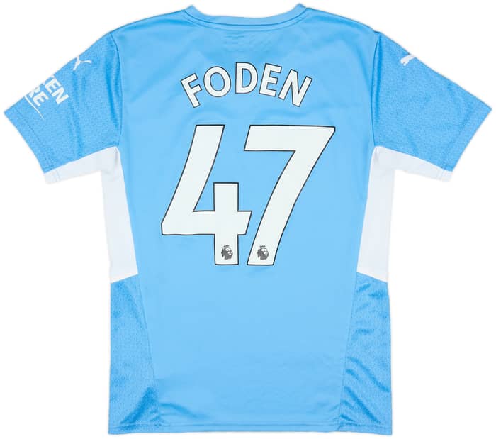 2021-22 Manchester City Home Shirt Foden #47 - 10/10 - (S)