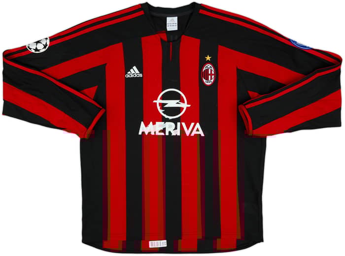 2003-04 AC Milan Home L/S Shirt Shevchenko #7 - 4/10 - (L)