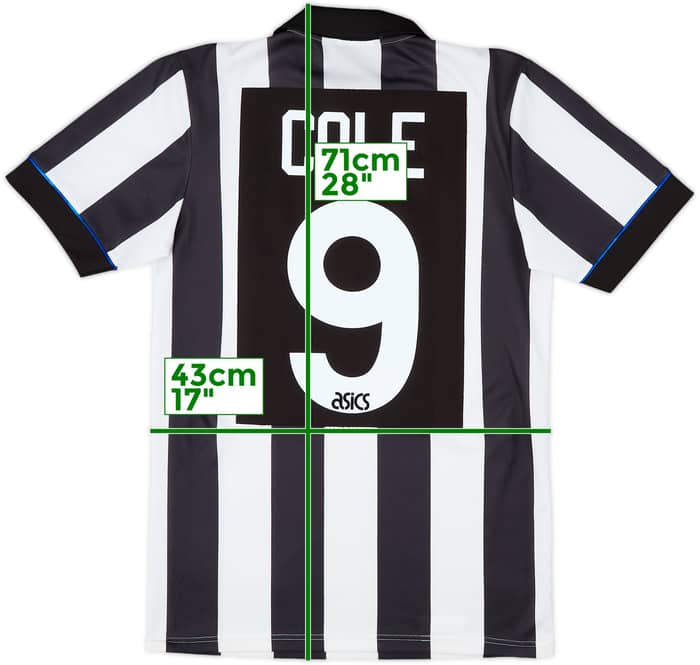 1993-95 Newcastle Home Shirt Cole #9 - 7/10 - (S)
