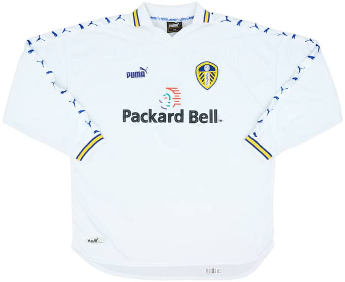 1998-00 Leeds United Home L/S Shirt Hasselbaink #9 - 7/10 - (XXL)