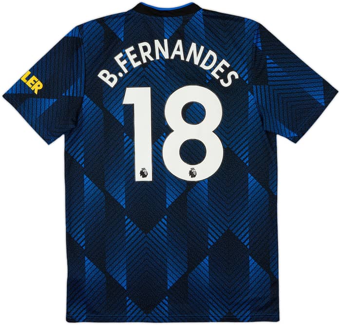 2021-22 Manchester United Third Shirt B.Fernandes #18 - 8/10 - (M)