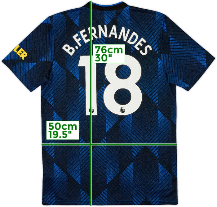 2021-22 Manchester United Third Shirt B.Fernandes #18 - 8/10 - (M)
