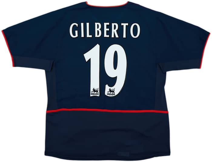 2002-04 Arsenal Away Shirt Gilberto #19 - 8/10 - (L)