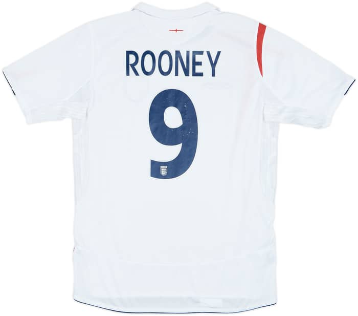 2005-07 England Home Shirt Rooney #9 - 6/10 - (M)