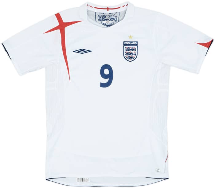 2005-07 England Home Shirt Rooney #9 - 6/10 - (M)