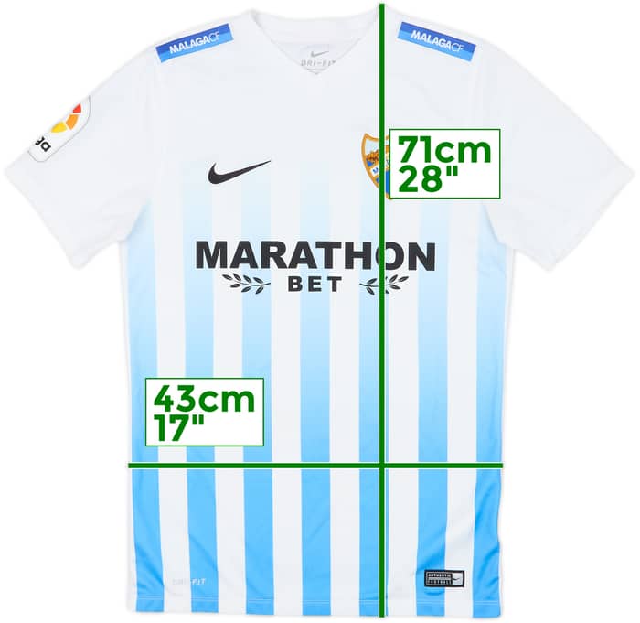 2016-17 Malaga Home Shirt - 8/10 - (S)