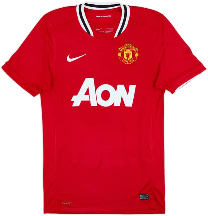 2011-12 Manchester United Home Shirt J.S.Park #13 - 7/10 - (S)