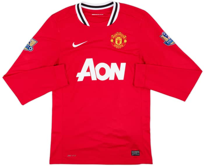 2011-12 Manchester United Home L/S Shirt Giggs #11 - 8/10 - (M)