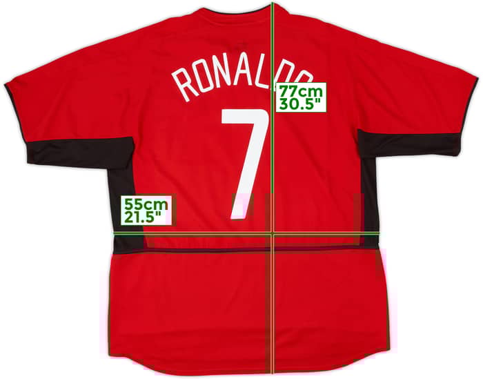 2002-04 Manchester United Home Shirt Ronaldo #7 - 6/10 - (XXL)