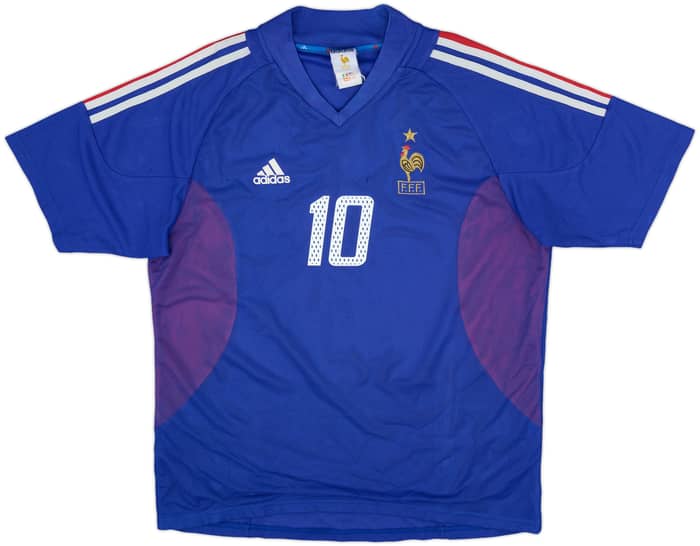 2002-04 France Home Shirt Zidane #10 - 5/10 - (L)