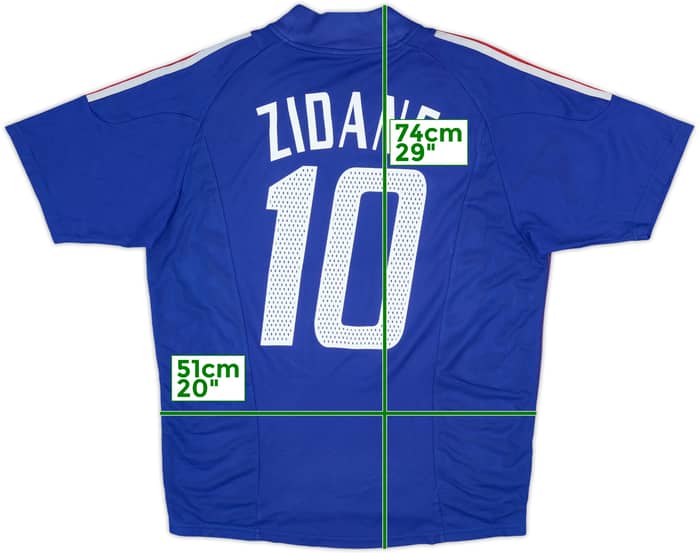 2002-04 France Home Shirt Zidane #10 - 5/10 - (L)