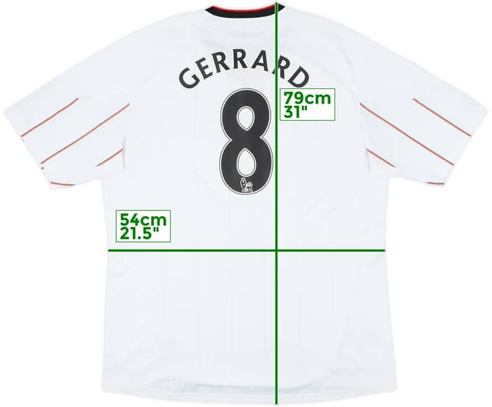 2010-11 Liverpool Away Shirt Gerrard #8 - 6/10 - (3XL)