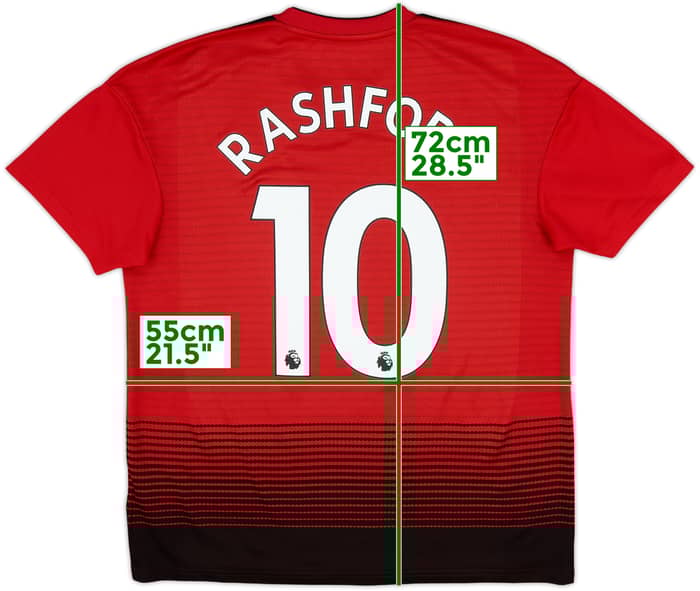 2018-19 Manchester United Home Shirt Rashford #10 - 8/10 - (M)