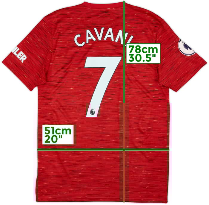 2020-21 Manchester United Home Shirt Cavani #7 - 8/10 - (M)