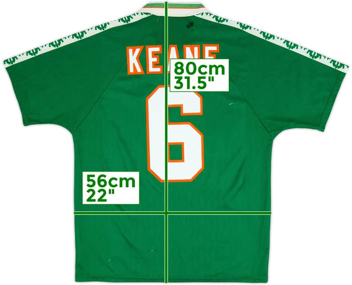1994 Ireland Home Shirt Keane #6 - 6/10 - (L)