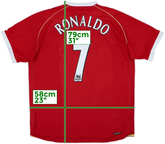 2006-07 Manchester United Home Shirt Ronaldo #7 - 8/10 - (L)