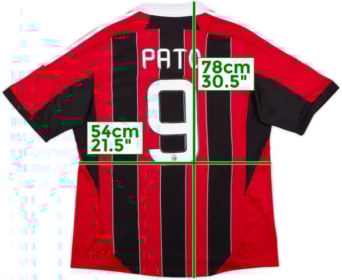 2012-13 AC Milan Home Shirt Pato #9 - 8/10 - (XL)