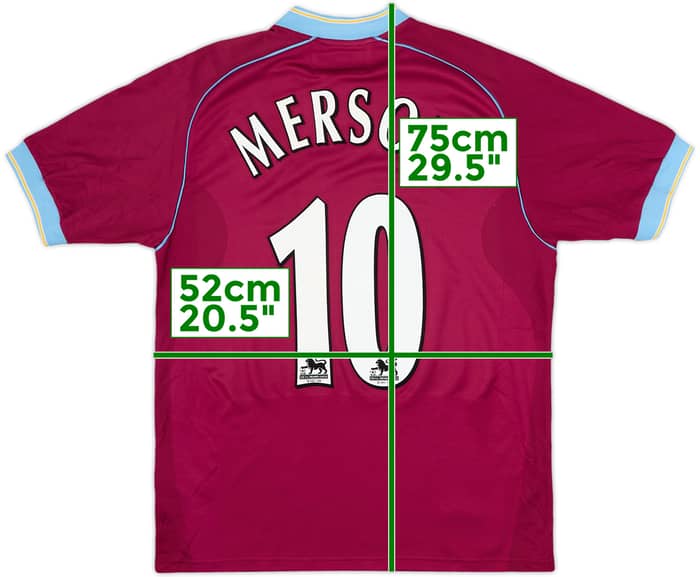 2001-02 Aston Villa Home Shirt Merson #10 - 8/10 - (M)