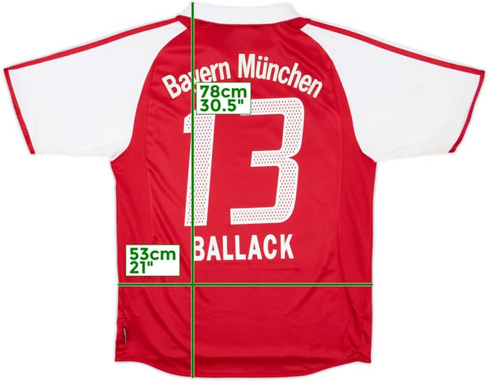 2003-04 Bayern Munich Home Shirt Ballack #13 - 6/10 - (M)