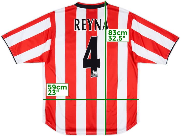 2000-02 Sunderland Home Shirt Reyna #4 - 6/10 - (L)