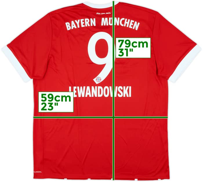 2017-18 Bayern Munich Home Shirt Lewandowski #9 (XL)
