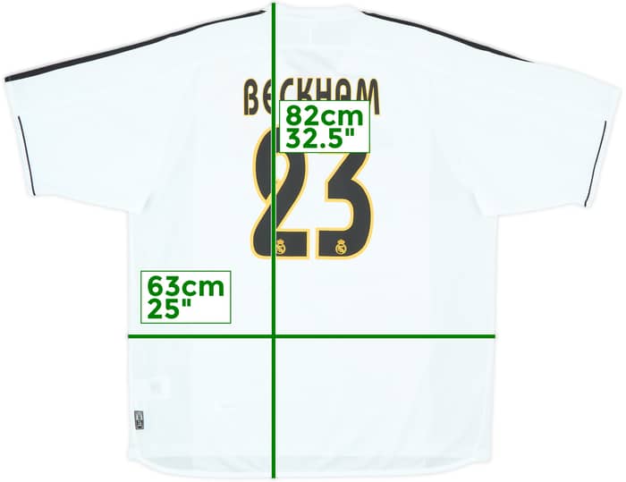 2003-04 Real Madrid Home Shirt Beckham #23 (XL)