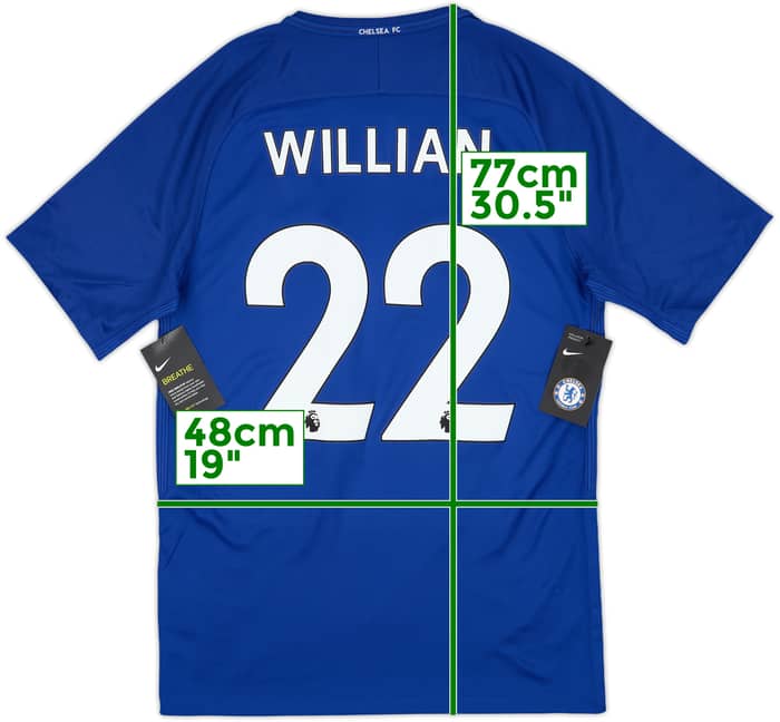 2017-18 Chelsea Home Shirt Willian #22 (M)