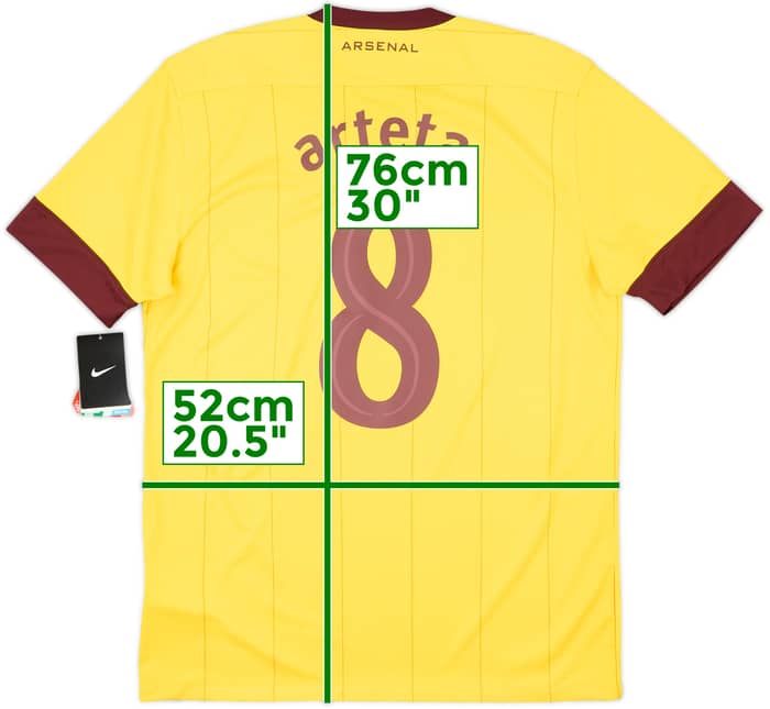 2010-13 Arsenal Away Shirt Arteta #8 (M)