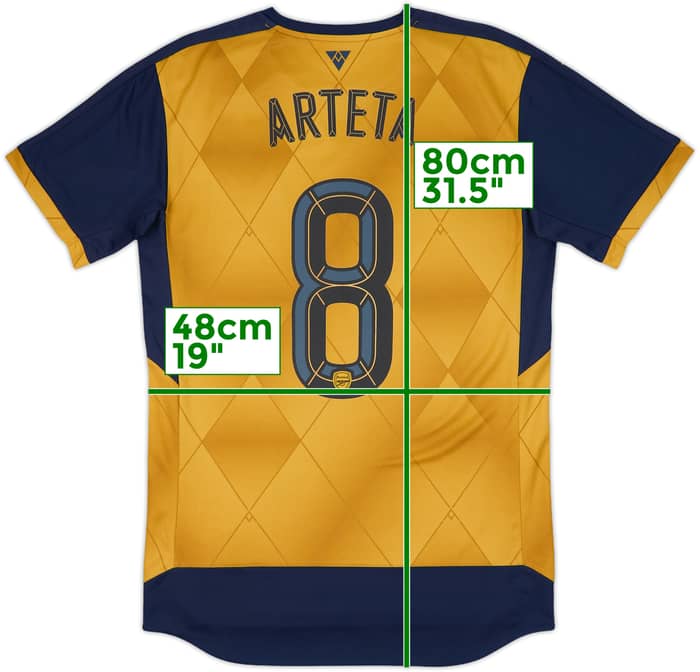 2015-16 Arsenal Away Shirt Arteta #8 (M)