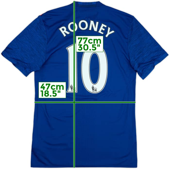 2016-17 Manchester United Player Issue Away Shirt Rooney #10 (M)