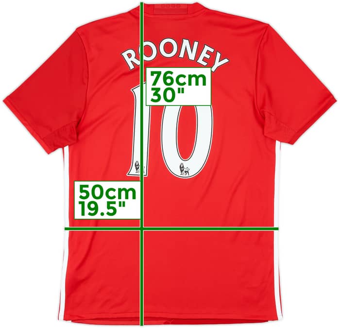 2016-17 Manchester United Home Shirt Rooney #10 (M)