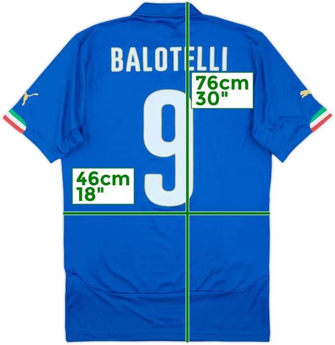 2014-15 Italy Home Shirt Balotelli #9 (M)