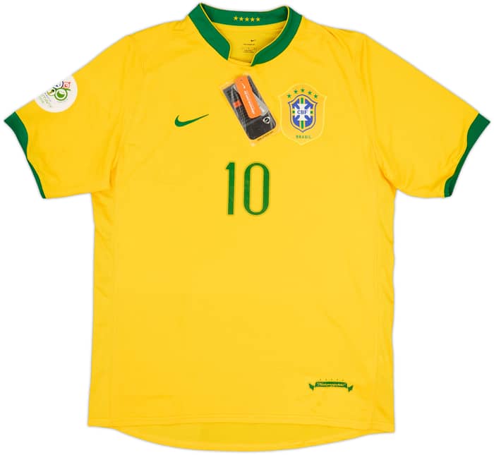 2006-08 Brazil Home Shirt Ronaldinho #10 (L)