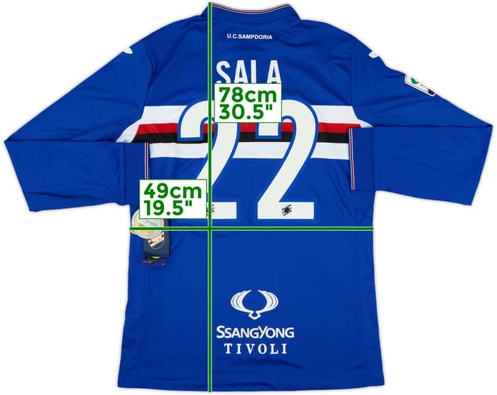 2015-16 Sampdoria Home L/S Shirt Sala #22 (L)