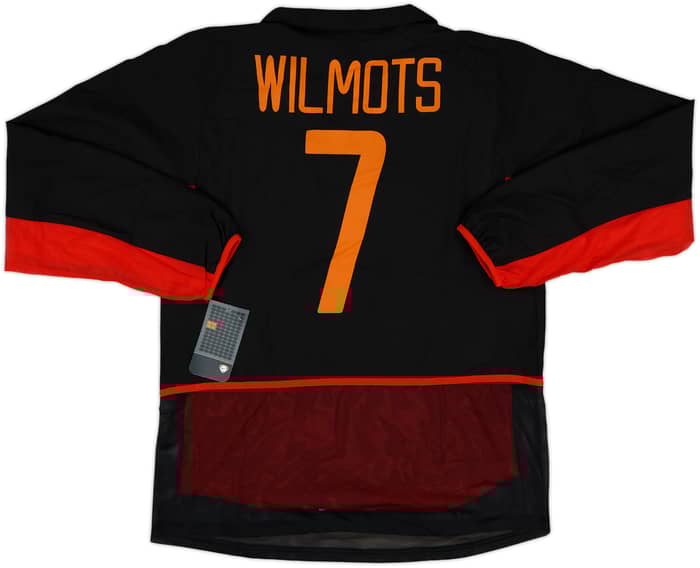 2002-04 Belgium Player Issue Away L/S Shirt Wilmots #7 (M)