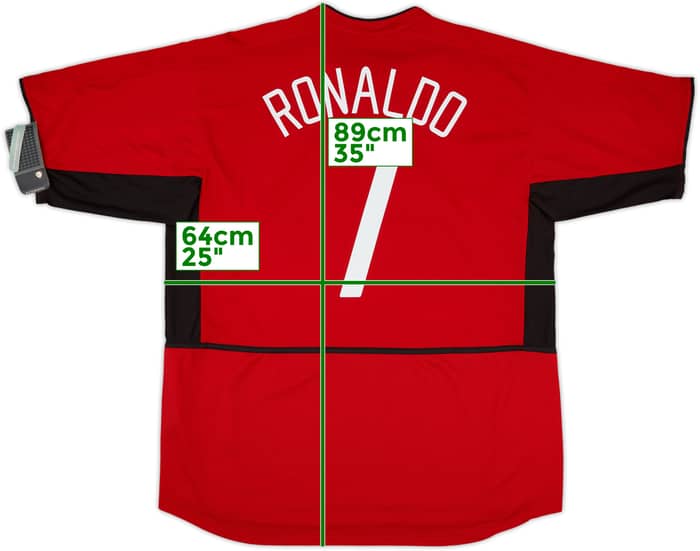 2002-04 Manchester United Home Shirt Ronaldo #7 (XXL)
