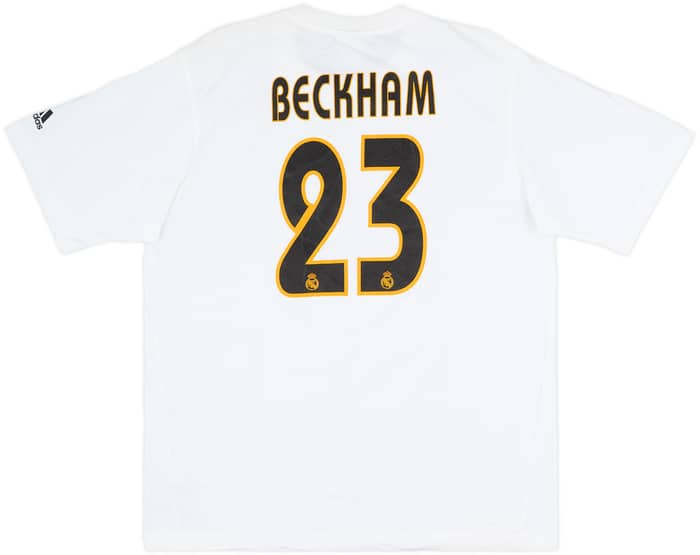 2003-04 Real Madrid adidas Graphic Tee Beckham #23 - 6/10 - (L)
