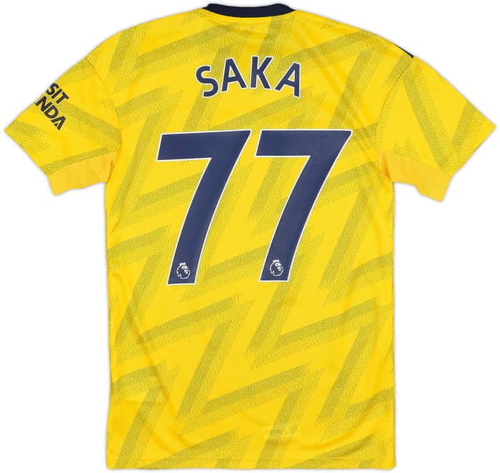 2019-20 Arsenal Away Shirt Saka #77 (XS)
